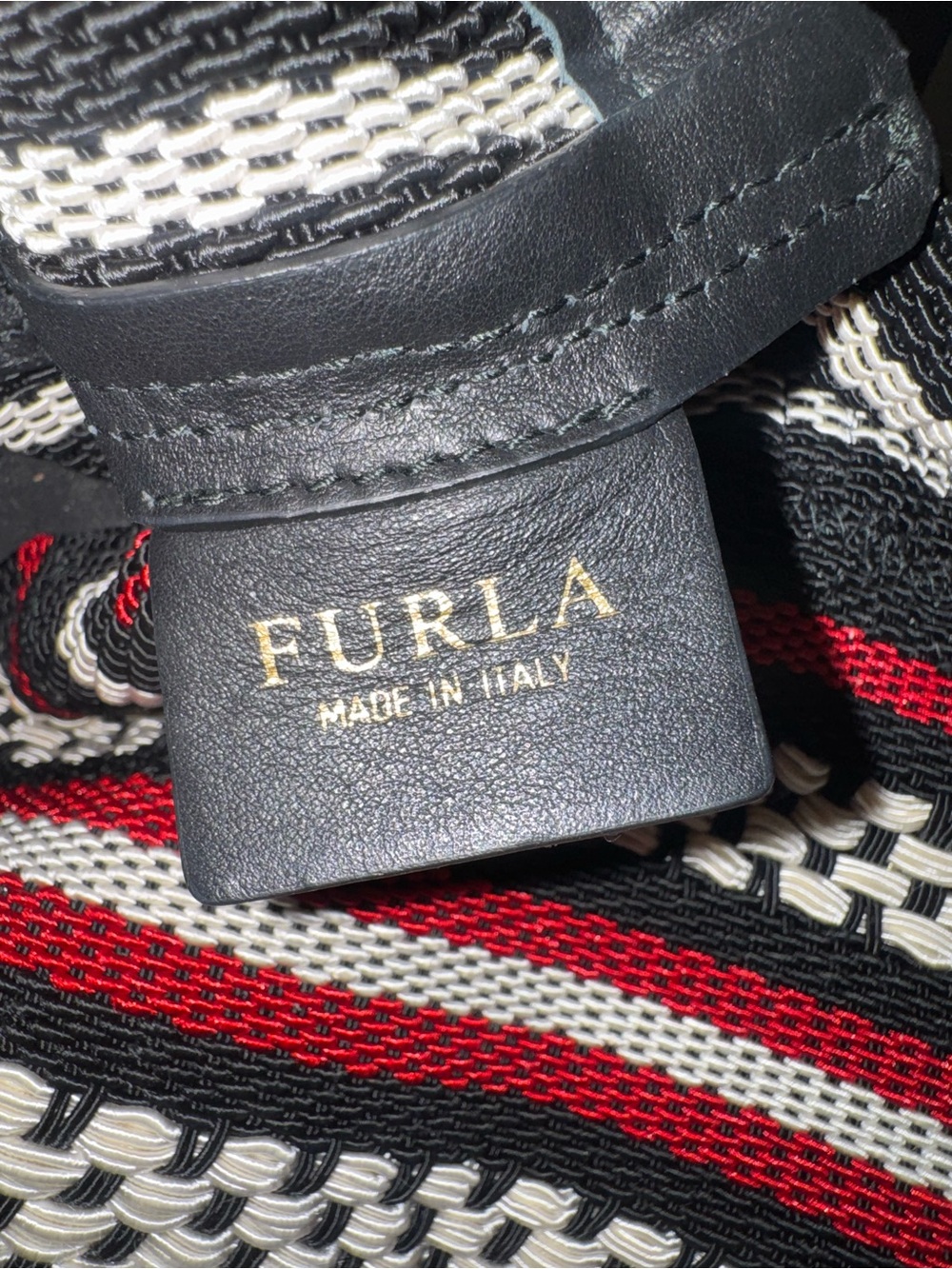 FURLA Metropolis RARE!!! Woven Stripe Crossbody Shoulder Bag - Picture 5 of 11